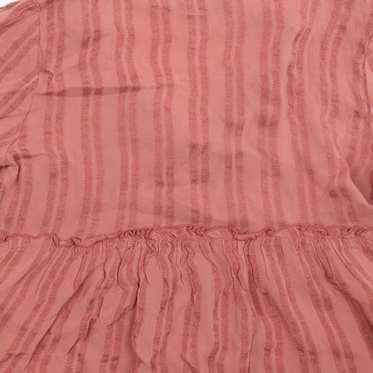 Primark Womens Pink Striped  Basic Blouse Size 10