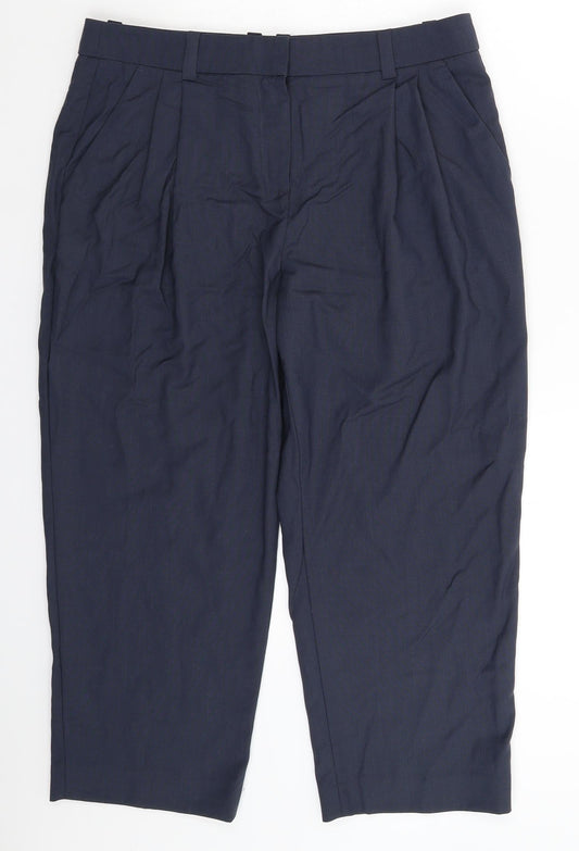 Womens UK Size 14 NEXT Regular Fit Dress Pants Blue Trousers