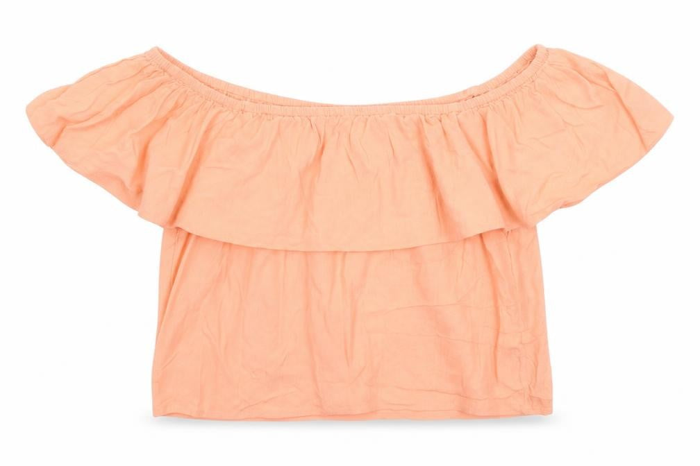 Womens UK Size 10 Miss Selfridge Orange Basic T-Shirt
