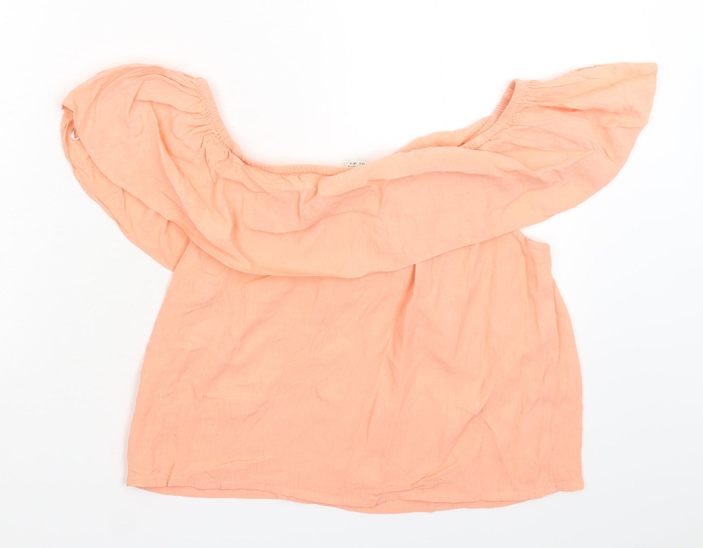 Miss Selfridge Womens Orange   Basic T-Shirt Size 10