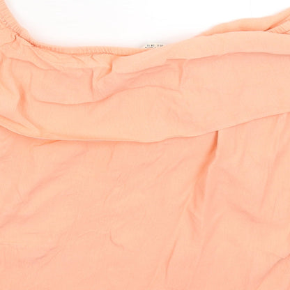 Miss Selfridge Womens Orange   Basic T-Shirt Size 10