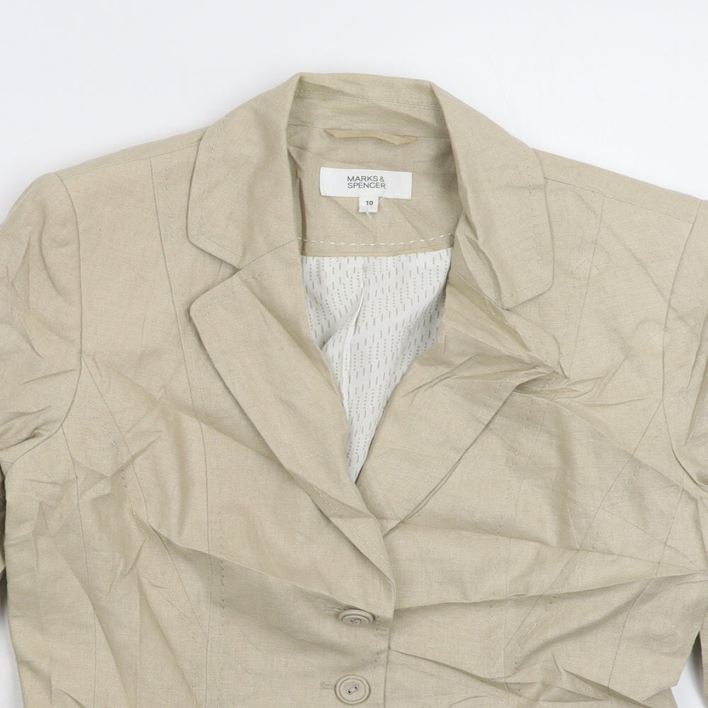 Womens UK Size 10 Marks and Spencer Regular Grey Blazer