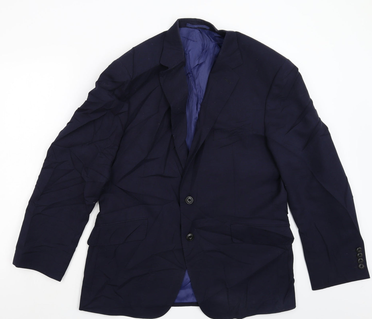 Mens UK Size 40 Marks and Spencer Regular Blue Suit Jacket