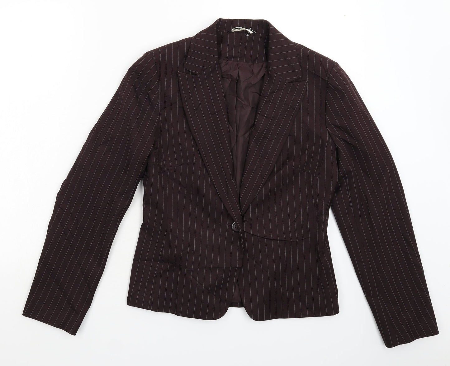 George Womens Grey Striped  Jacket Suit Jacket Size 10