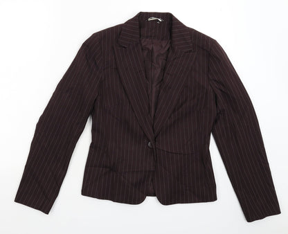 George Womens Grey Striped  Jacket Suit Jacket Size 10