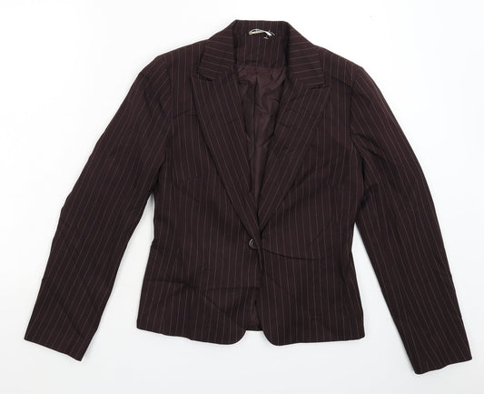 George Womens Grey Striped  Jacket Suit Jacket Size 10