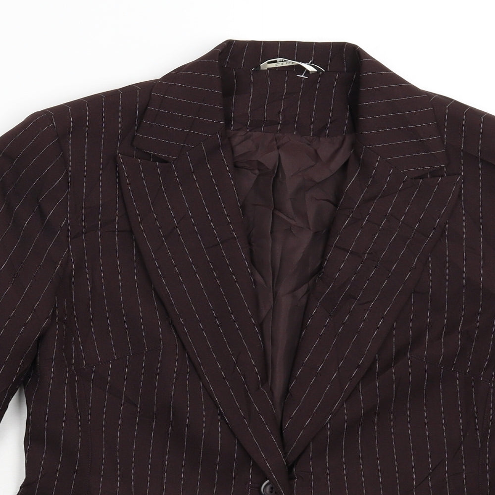 George Womens Grey Striped  Jacket Suit Jacket Size 10