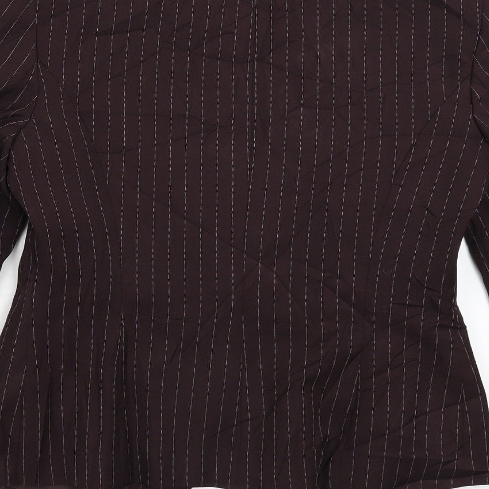 George Womens Grey Striped  Jacket Suit Jacket Size 10