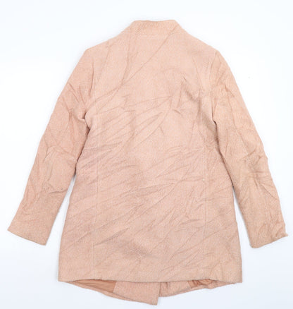 Womens UK Size S Stradivarius Beige Pea Coat