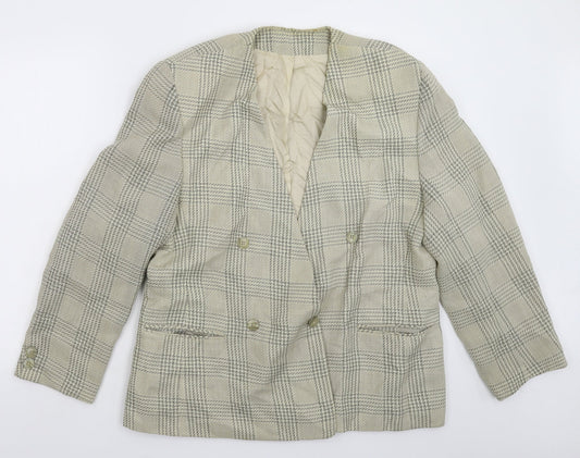 St Michael Womens Beige Check  Jacket Suit Jacket Size 14