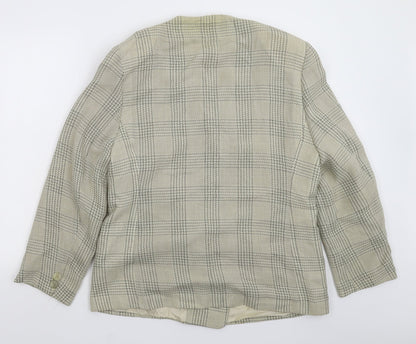 St Michael Womens Beige Check  Jacket Suit Jacket Size 14