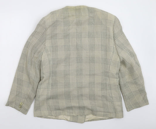 St Michael Womens Beige Check  Jacket Suit Jacket Size 14
