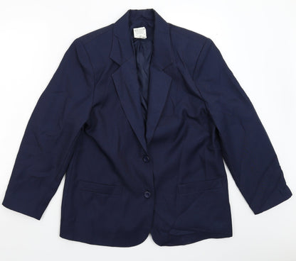 Citilites Womens Blue   Jacket Suit Jacket Size 14