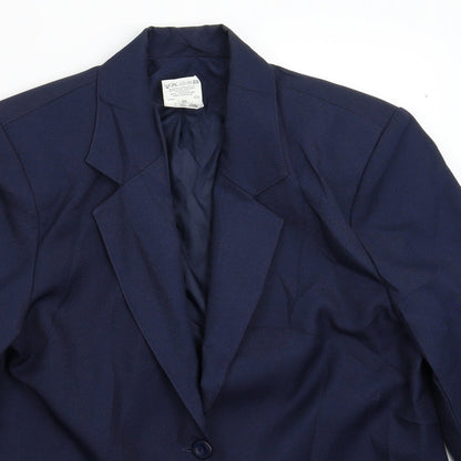 Citilites Womens Blue   Jacket Suit Jacket Size 14