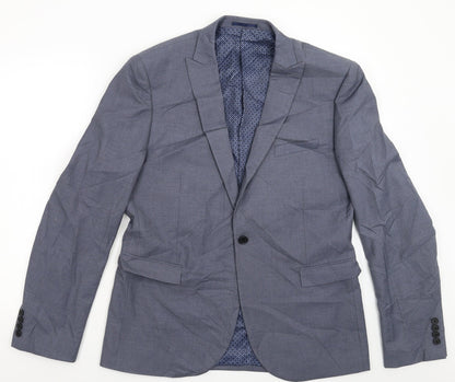 Mens UK Size 44 Karl Jackson Regular Blue Suit Jacket