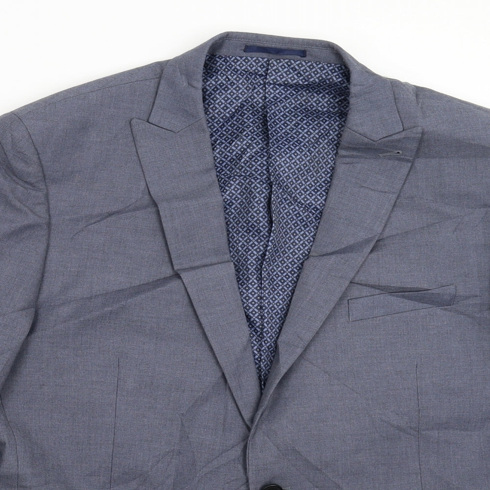 Mens UK Size 44 Karl Jackson Regular Blue Suit Jacket