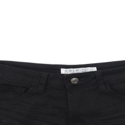 Denim & Co. Womens Black  Denim Cut-Off Shorts Size 10
