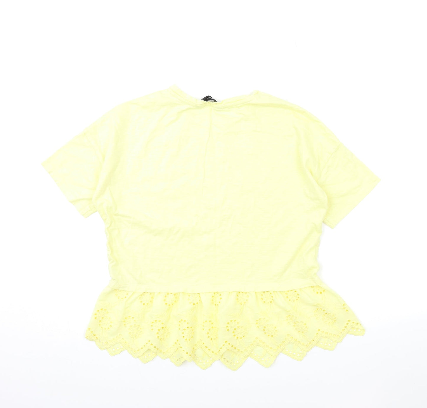 F&F Womens Yellow   Basic T-Shirt Size 12