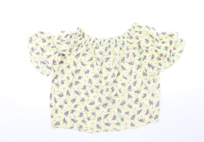 Womens UK Size 10 New Look Yellow Basic Blouse