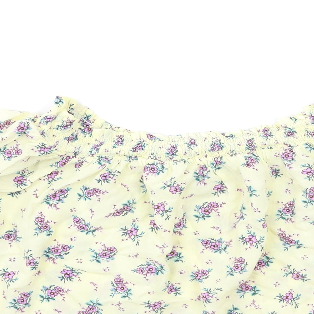 Womens UK Size 10 New Look Yellow Basic Blouse