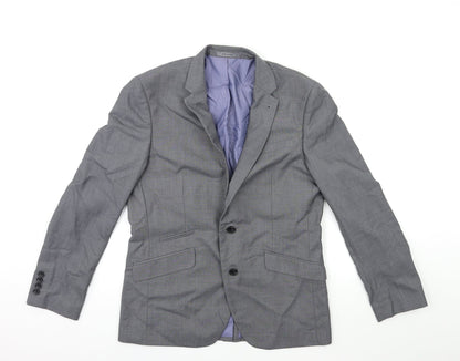 Mens UK Size 40 Cedar Wood State Regular Grey Suit Jacket