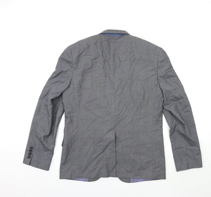 Mens UK Size 40 Cedar Wood State Regular Grey Suit Jacket