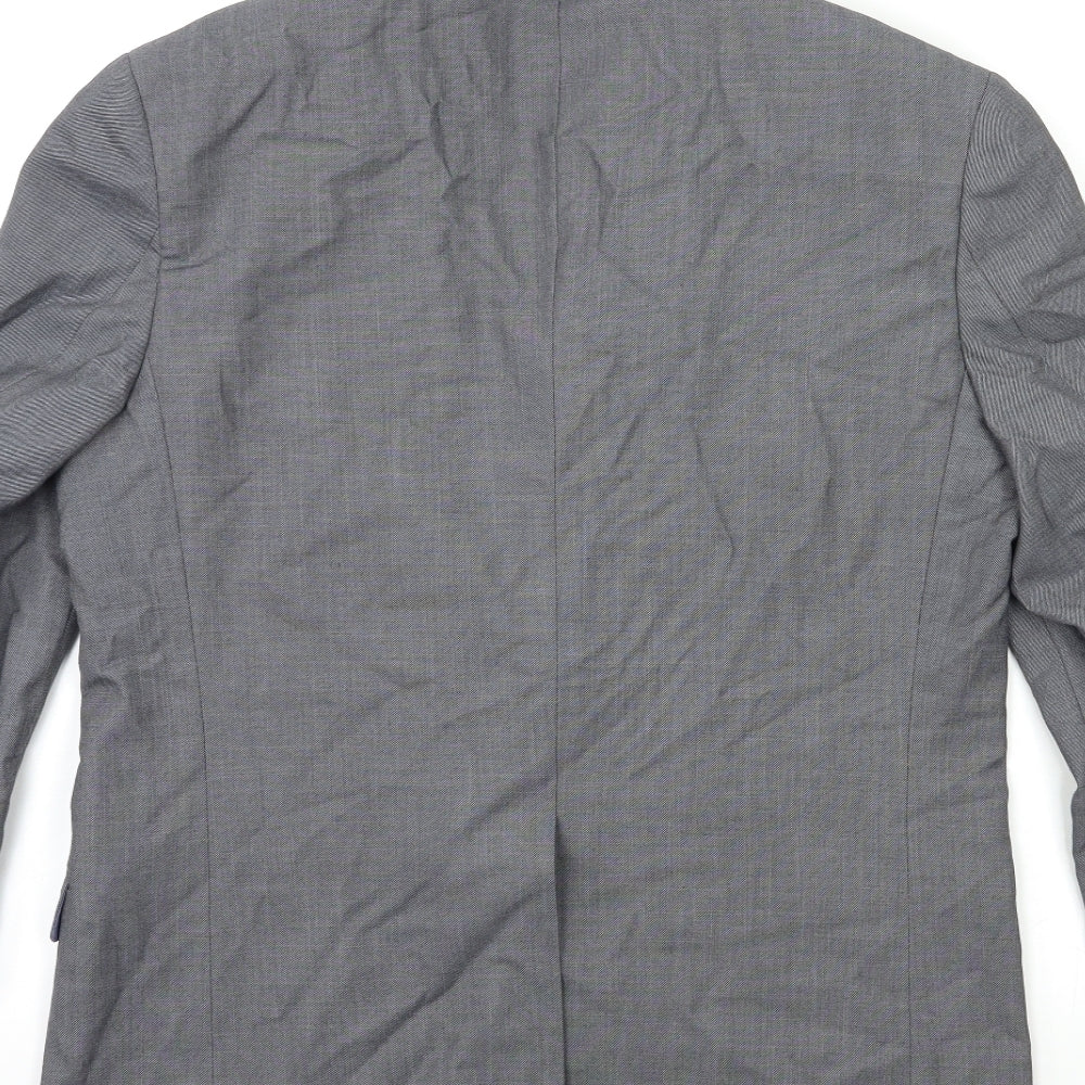Mens UK Size 40 Cedar Wood State Regular Grey Suit Jacket