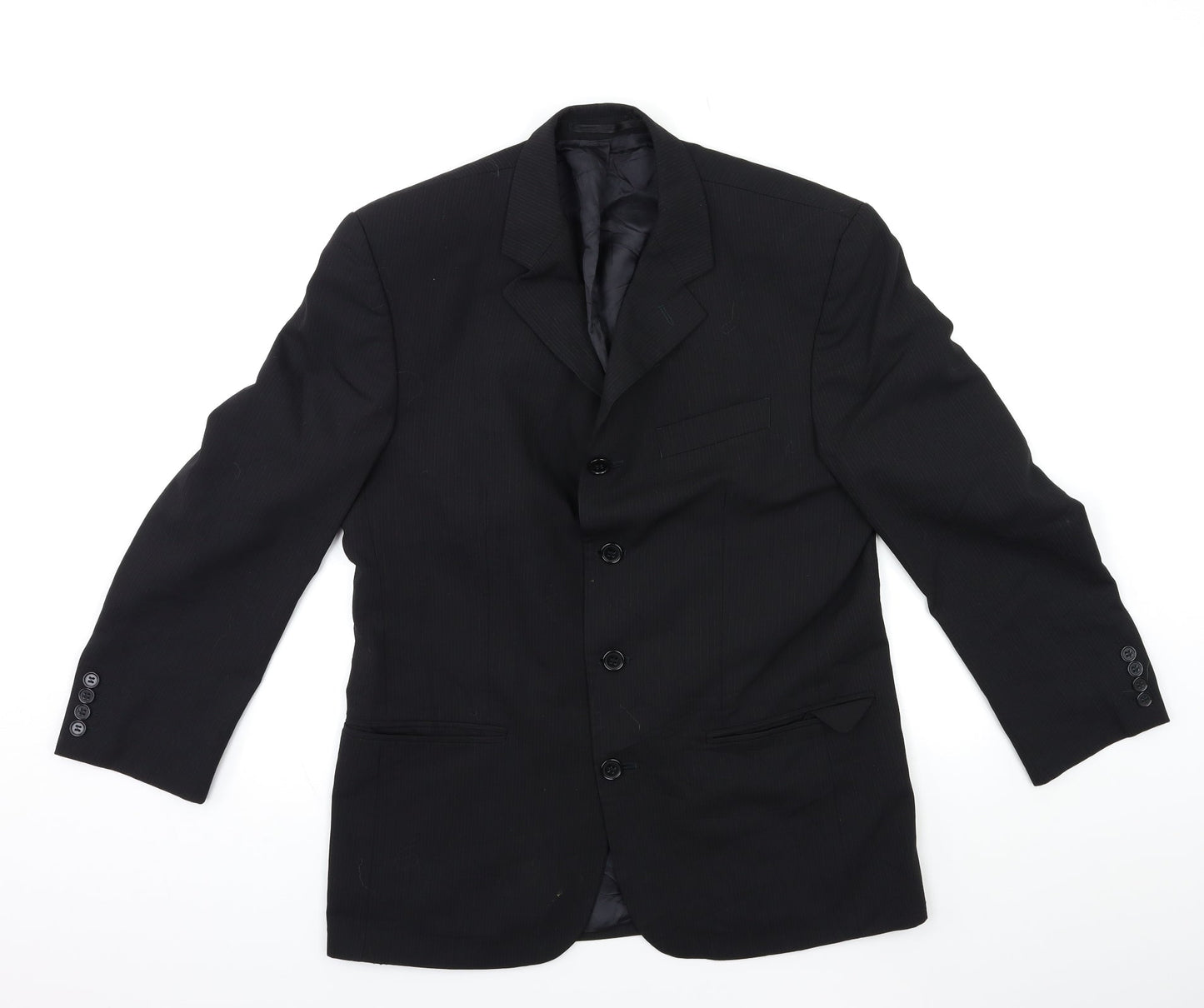 Mens UK Size 38 Johnathan Adams Regular Black Suit Jacket
