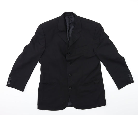 Mens UK Size 38 Johnathan Adams Regular Black Suit Jacket