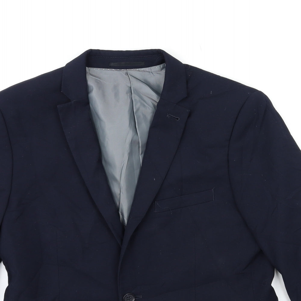 Mens UK Size 38 Topman Regular Blue Suit Jacket