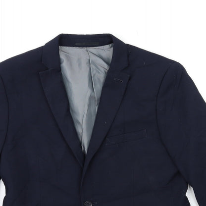 Mens UK Size 38 Topman Regular Blue Suit Jacket
