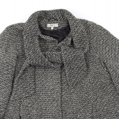 GET Womens Grey   Overcoat Coat Size 14