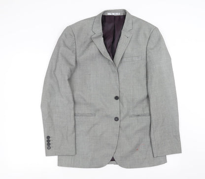 B&W Mens Grey   Jacket Suit Jacket Size 40