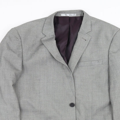 B&W Mens Grey   Jacket Suit Jacket Size 40