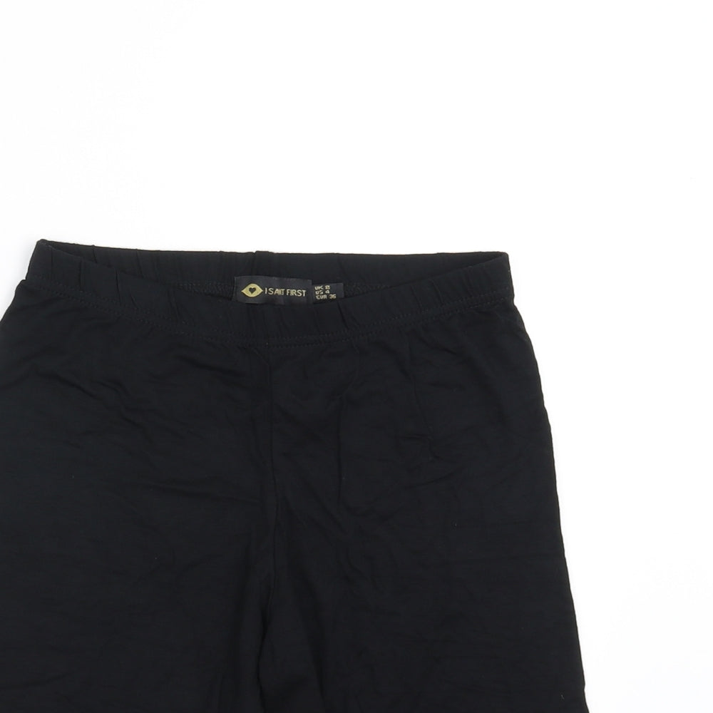 I SAW IT FIRST Womens Black   Biker Shorts Size 8