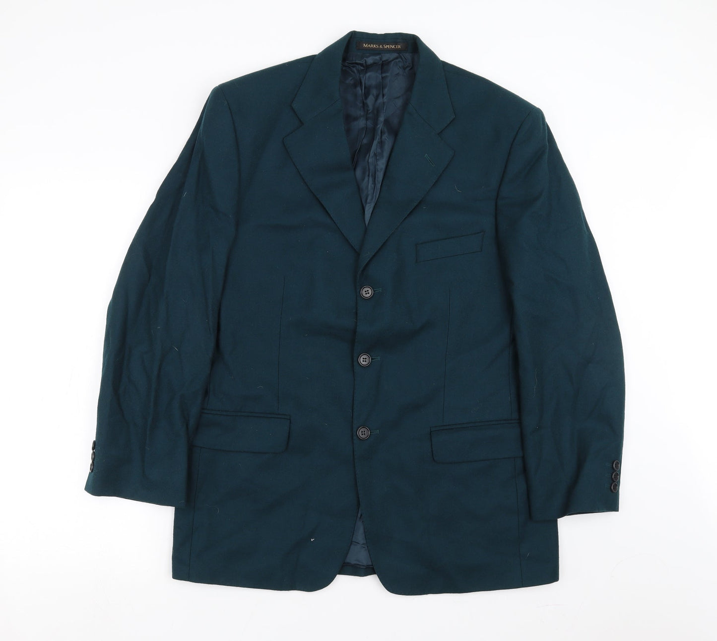Mens UK Size 40 Marks and Spencer Regular Green Suit Jacket