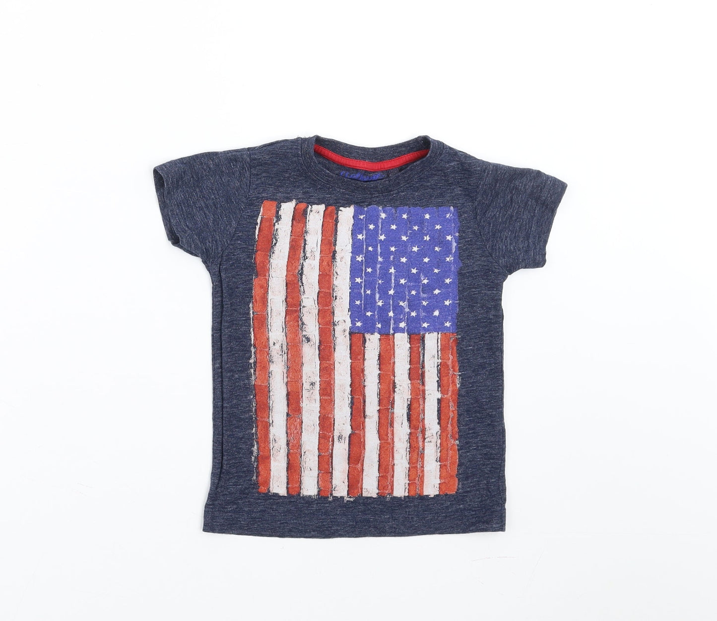 NEXT Baby Blue   Basic T-Shirt Size 12-18 Months  - Stars and Stripes