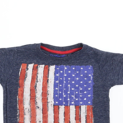 NEXT Baby Blue   Basic T-Shirt Size 12-18 Months  - Stars and Stripes