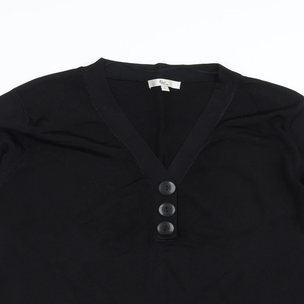 Klass Womens Black   Pullover Jumper Size L
