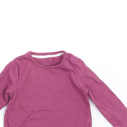 F&F Girls Purple   Basic T-Shirt Size 3-6 Months