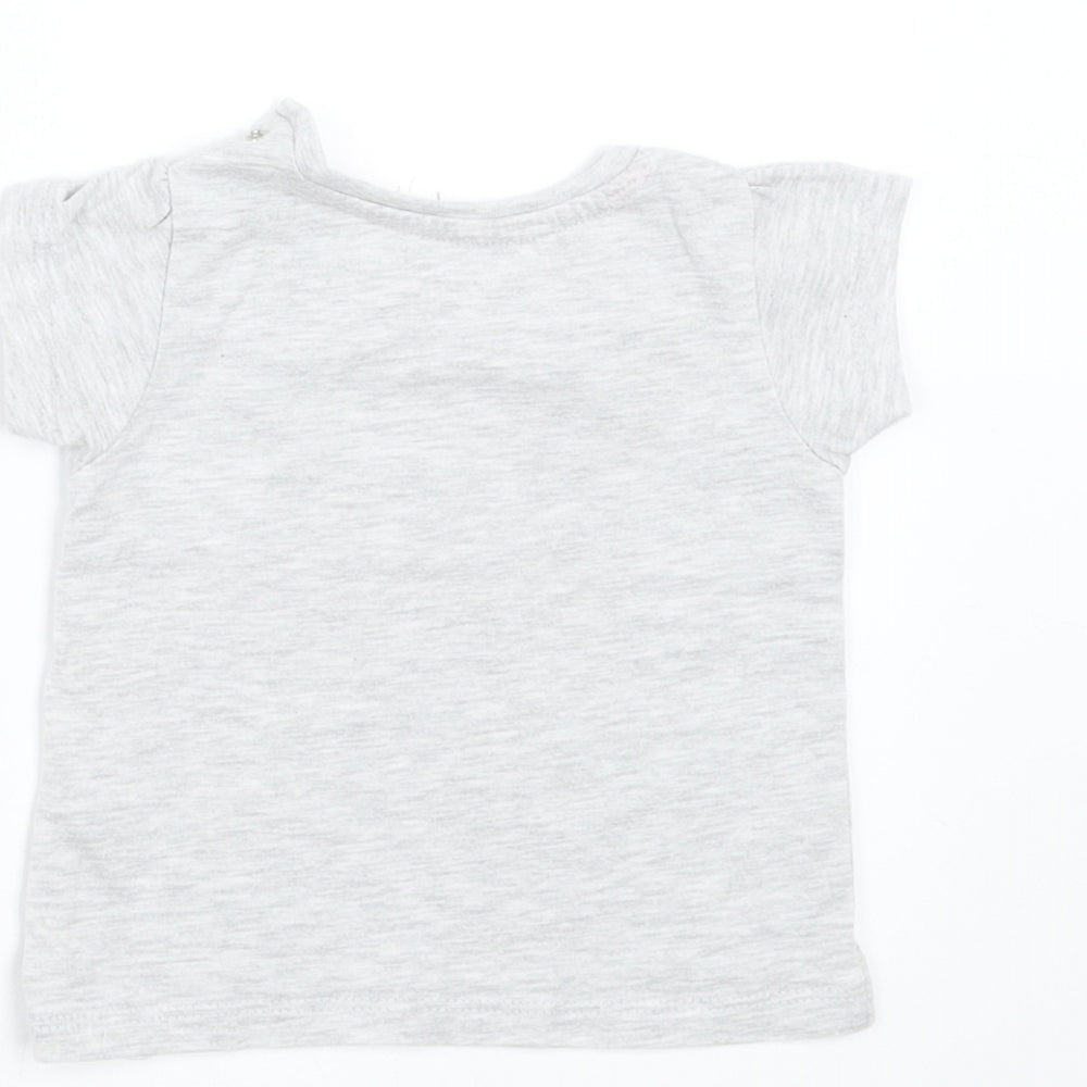 Primark Girls Grey   Basic T-Shirt Size 3-6 Months  - I love my Grandma