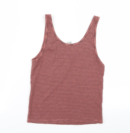 FOREVER 21 Womens Multicoloured Striped  Basic Tank Size L