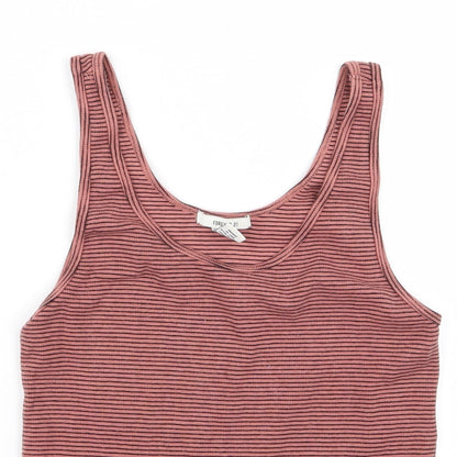 FOREVER 21 Womens Multicoloured Striped  Basic Tank Size L