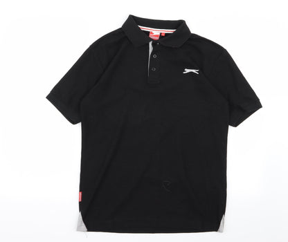 Slazenger Mens Black    Polo Size S