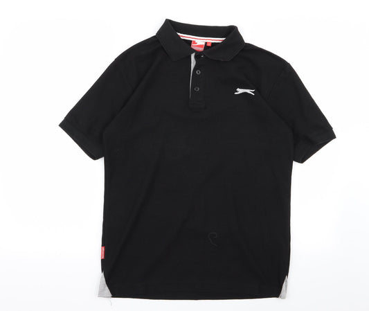 Slazenger Mens Black    Polo Size S