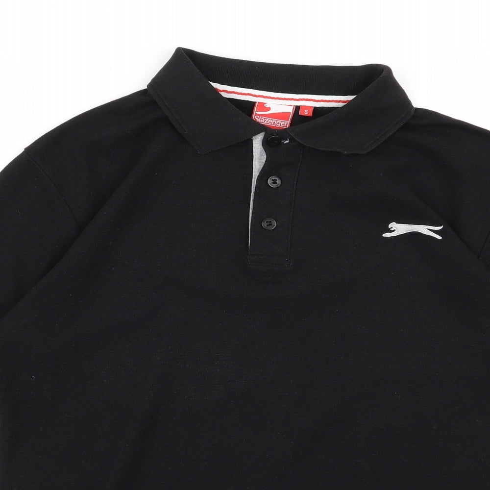 Slazenger Mens Black    Polo Size S
