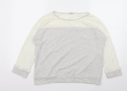 Asda George Womens Grey Geometric  Pullover Jumper Size 12