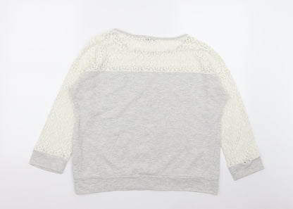 Asda George Womens Grey Geometric  Pullover Jumper Size 12