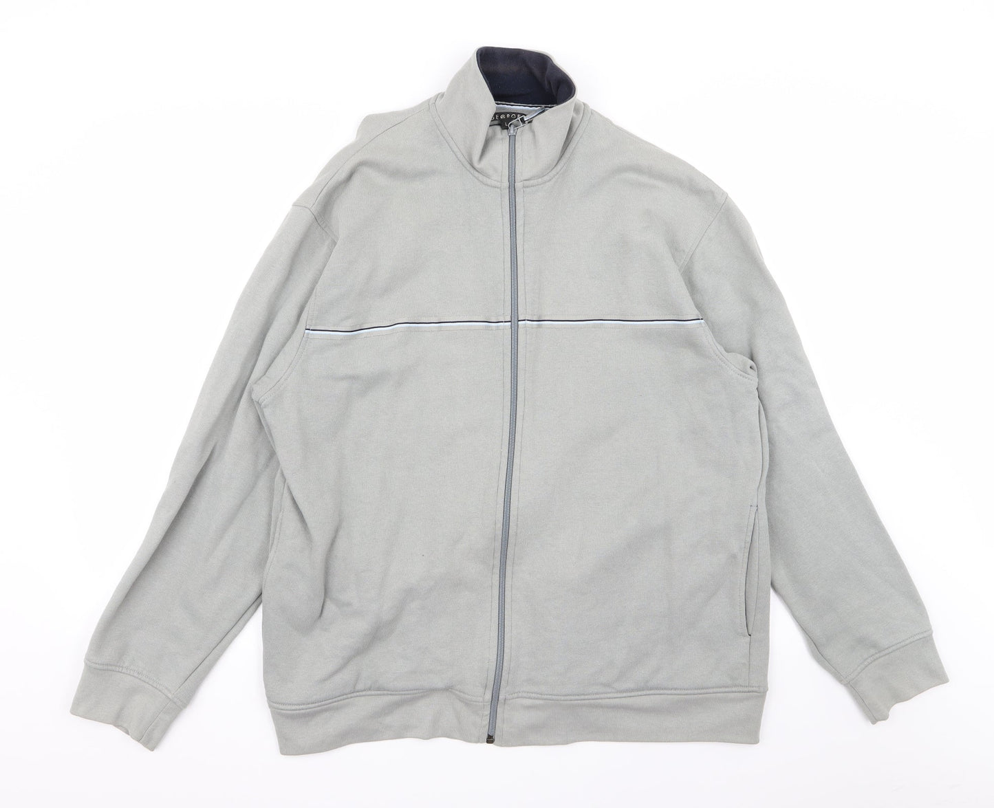 Asda George Mens Grey   Full Zip Jumper Size L
