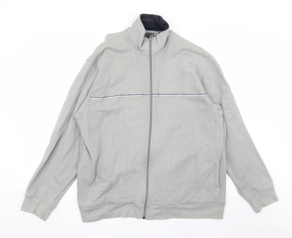Asda George Mens Grey   Full Zip Jumper Size L
